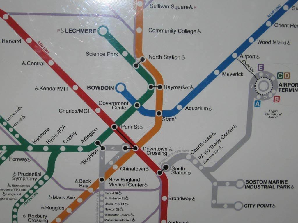 ಬೋಸ್ಟನ್, ದಕ್ಷಿಣ ನಿಲ್ದಾಣ ನಕ್ಷೆ