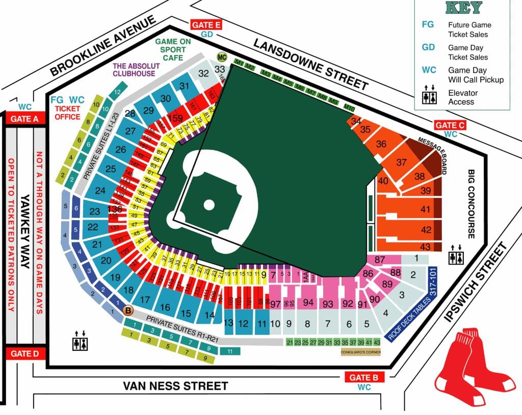Fenway ಸ್ಥಾನವನ್ನು ನಕ್ಷೆ