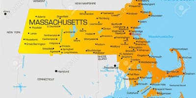 Massachuset ನಕ್ಷೆ